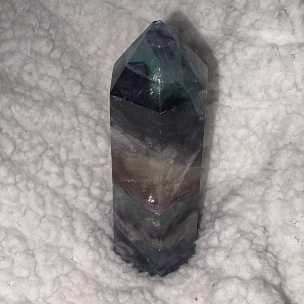 ✨Real✨ Polished Rainbow Fluorite Crystal Tower